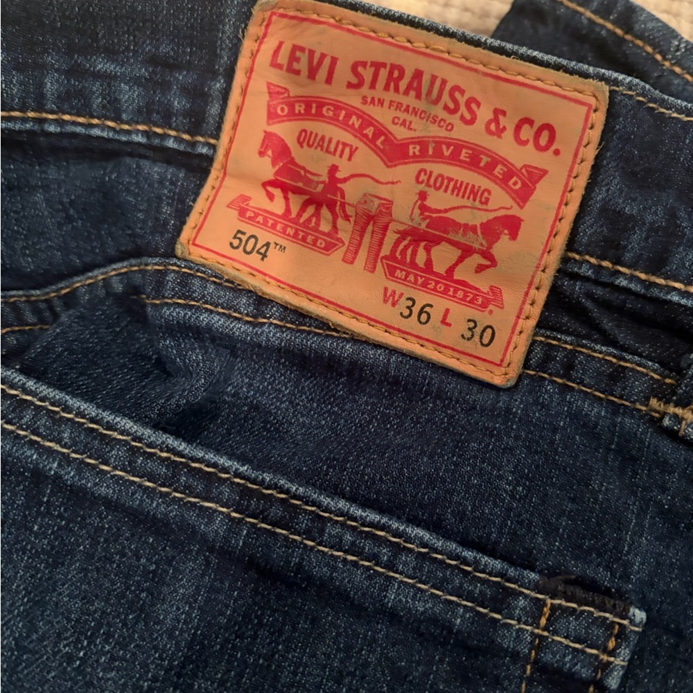 Levi's Dark Blue Straight Jeans 504s